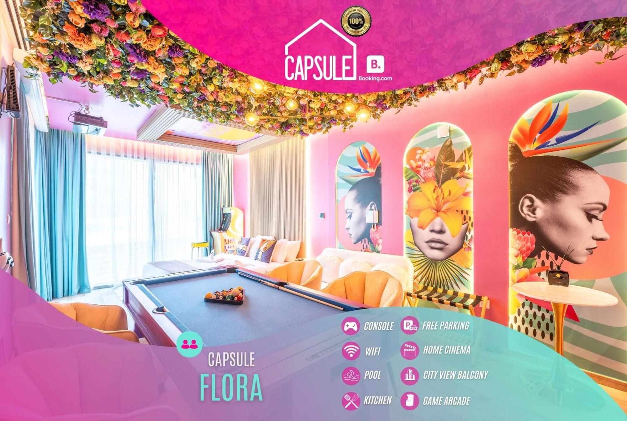 Capsule Flora Business Bay View Burj Khalifa-pool Table-game Arcade-projector-playstation 5 Appartement Dubaï